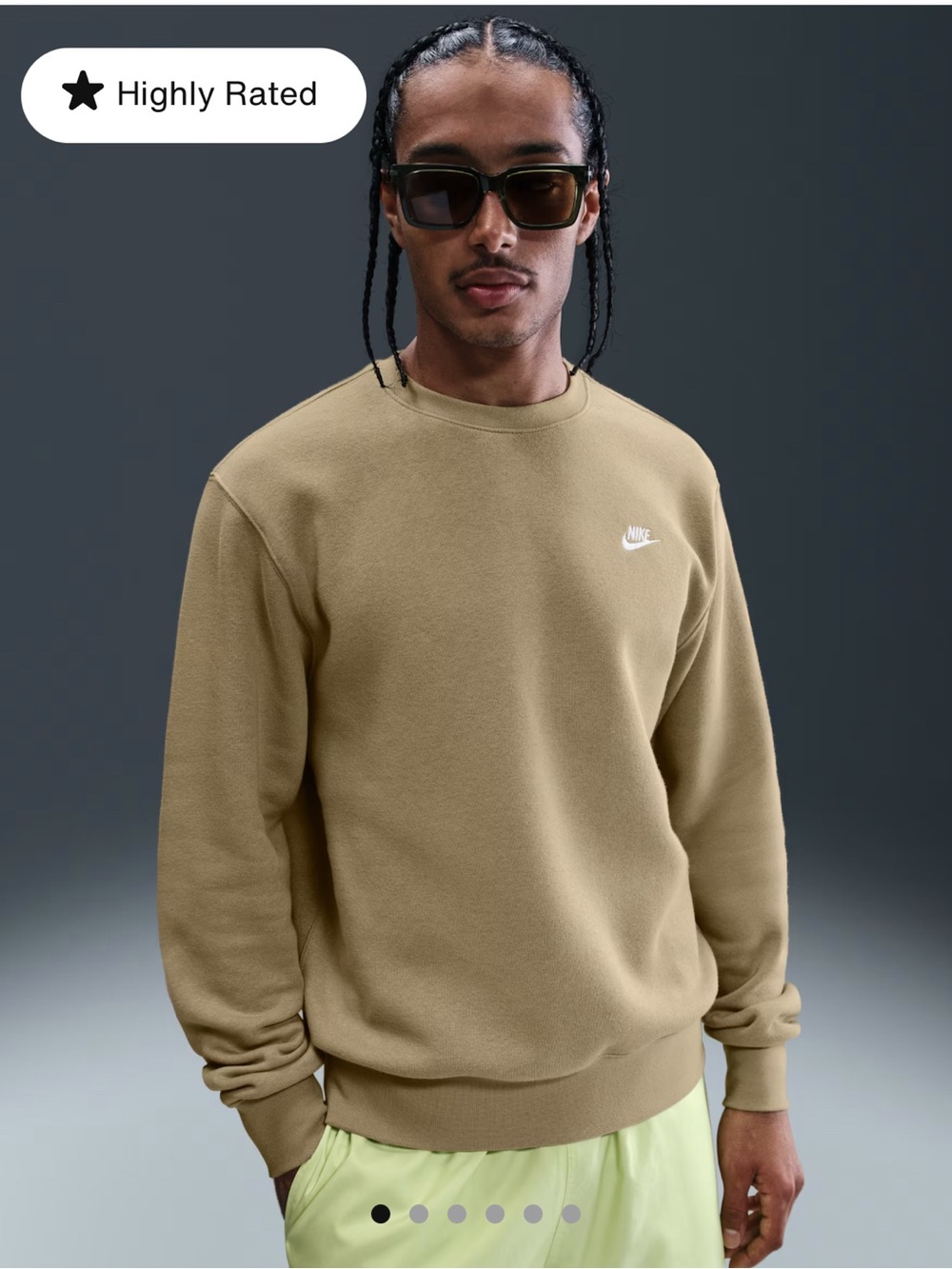 Nike Tan/Biege Crewneck Sweater (men/M/NWT)